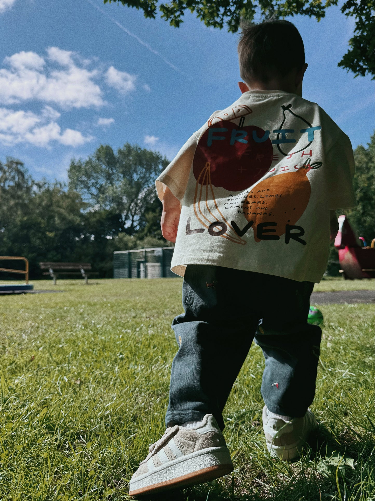 Ivory Oversized Children's Graphic T-shirt | Fruit Lover