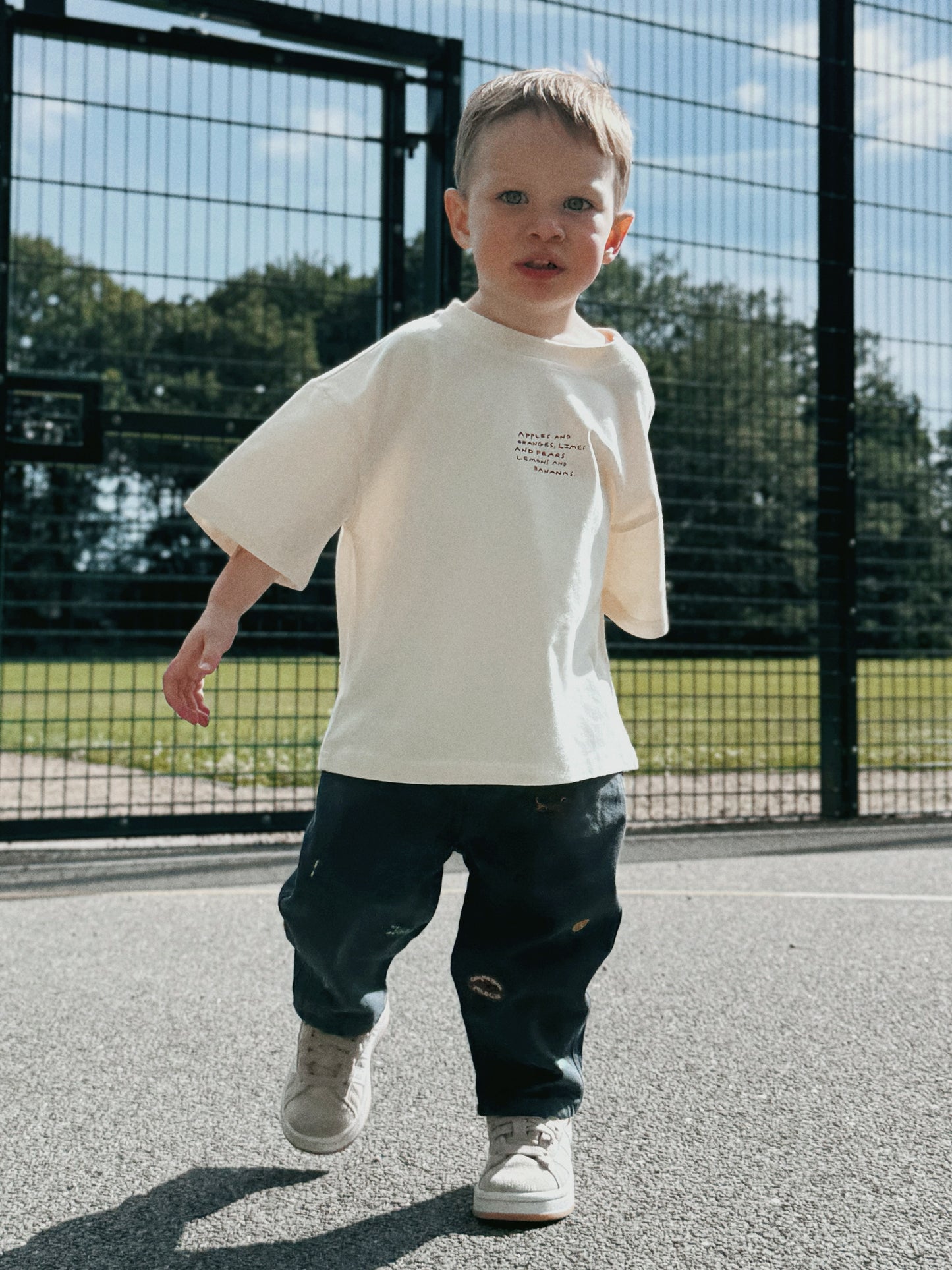 Ivory Oversized Children's Graphic T-shirt | Fruit Lover