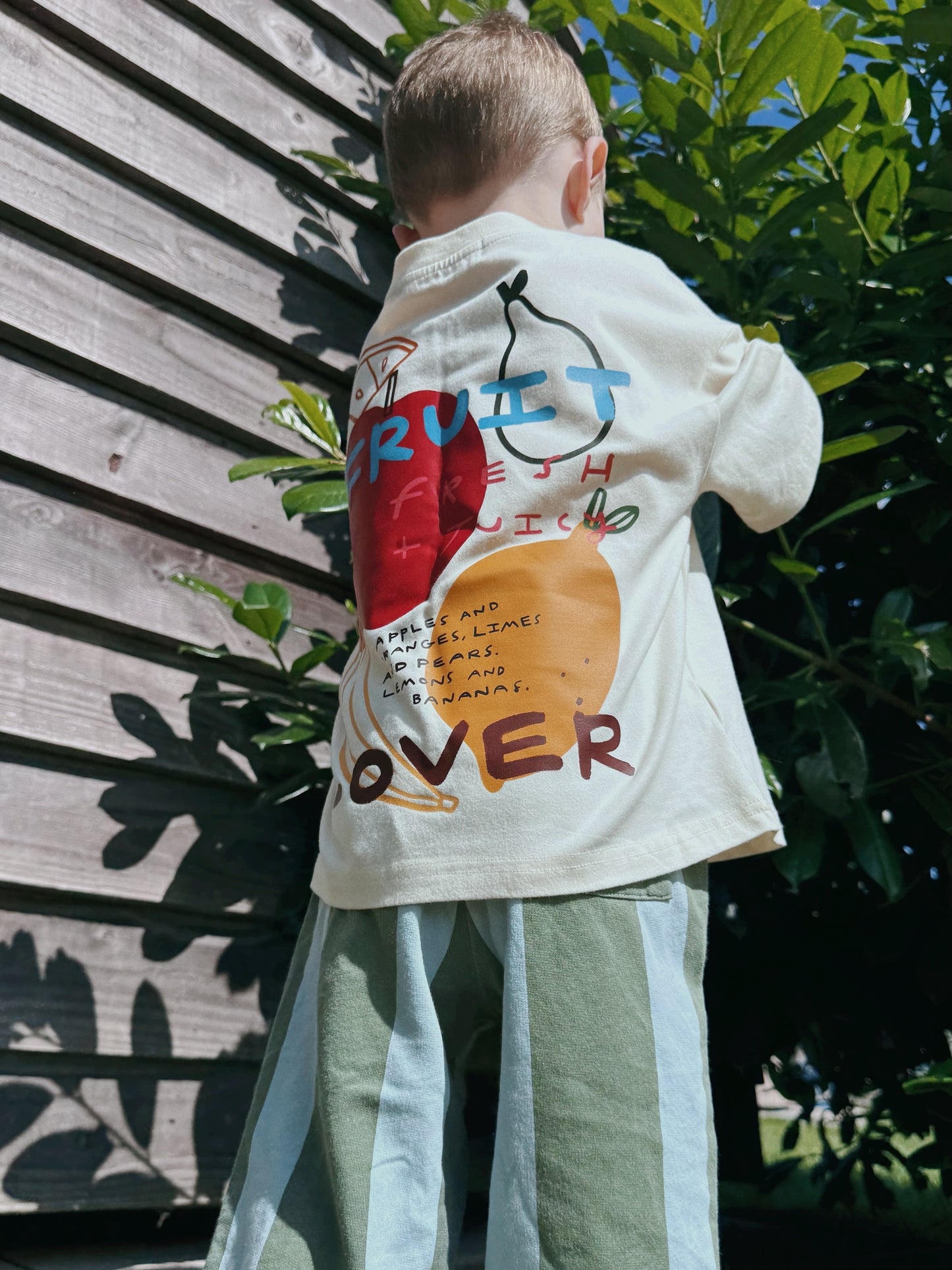 Ivory Oversized Children's Graphic T-shirt | Fruit Lover