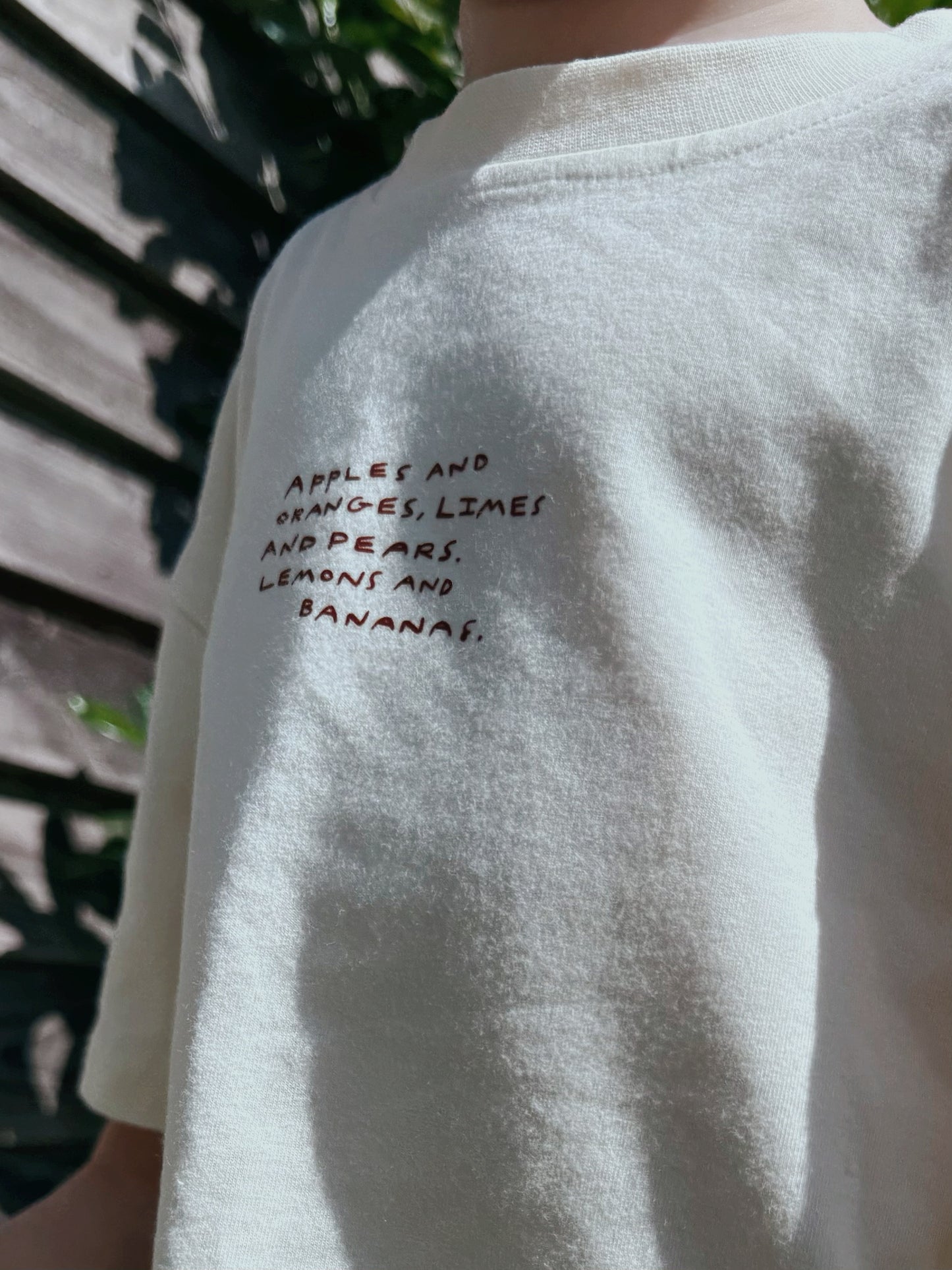 Ivory Oversized Children's Graphic T-shirt | Fruit Lover