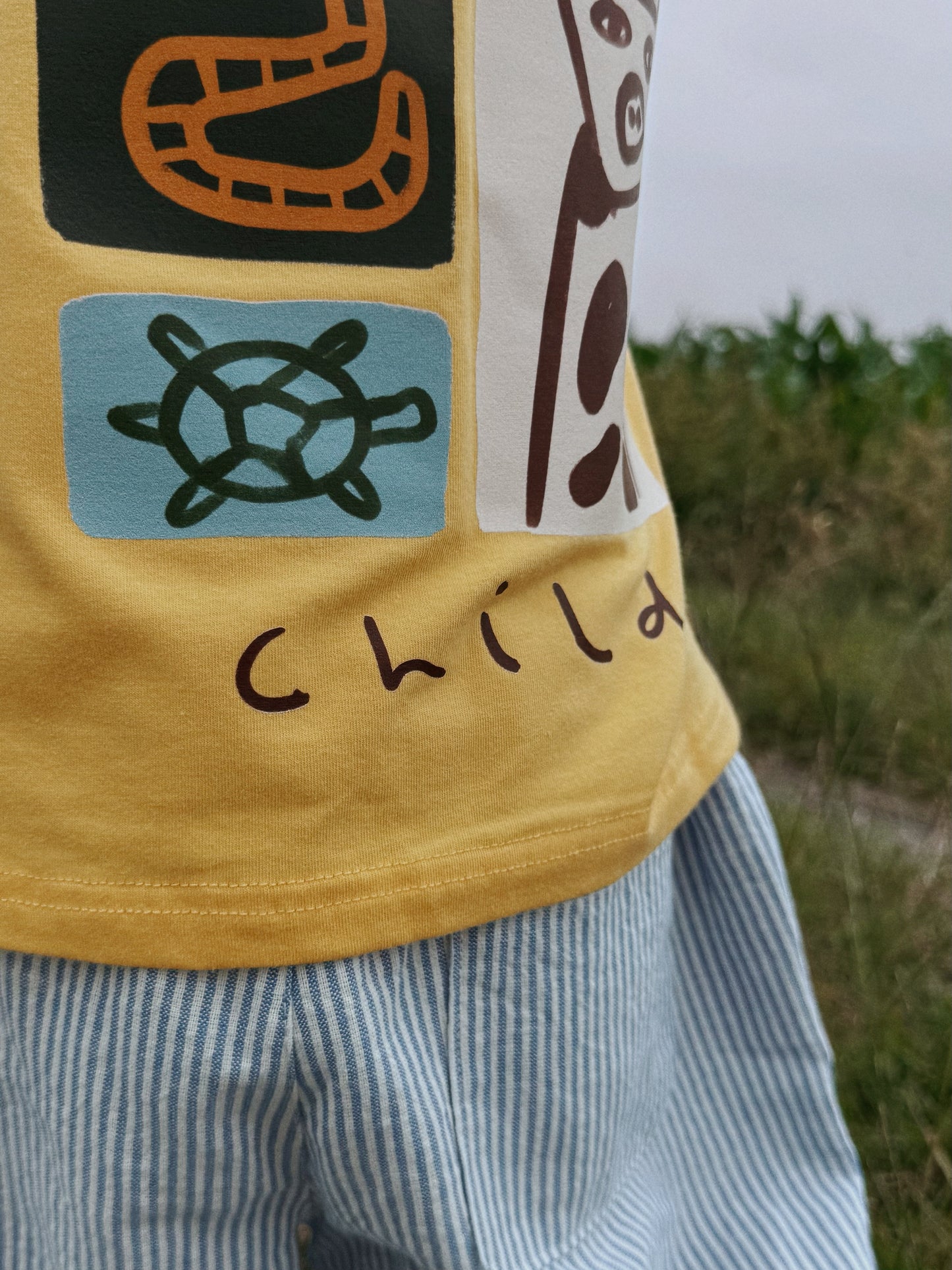 Yellow Oversized Children's Graphic T-shirt | Wild Child