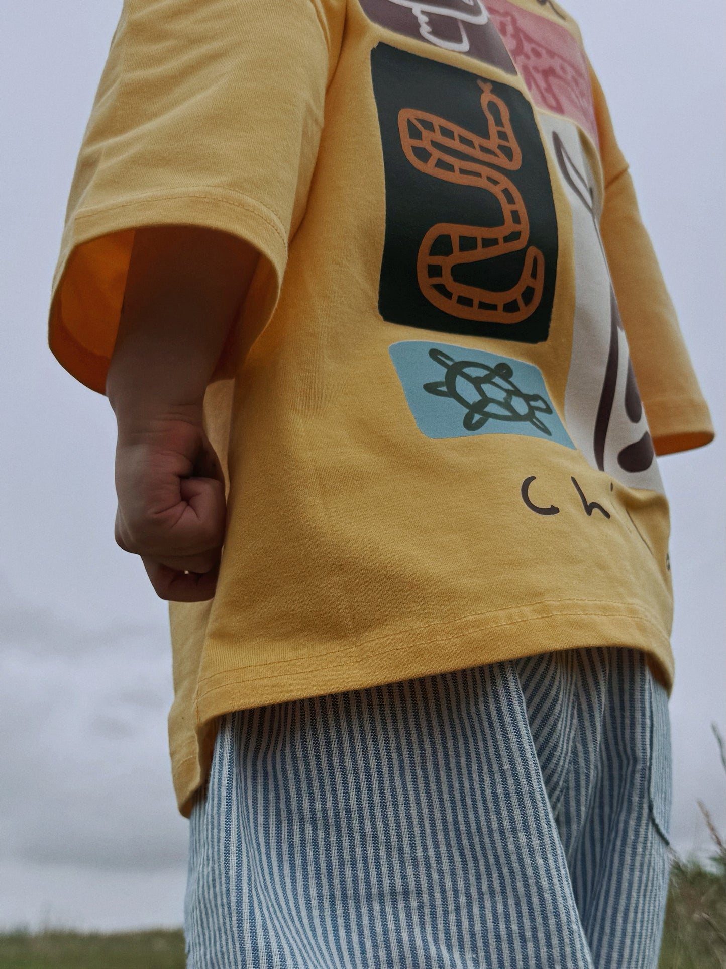 Yellow Oversized Children's Graphic T-shirt | Wild Child