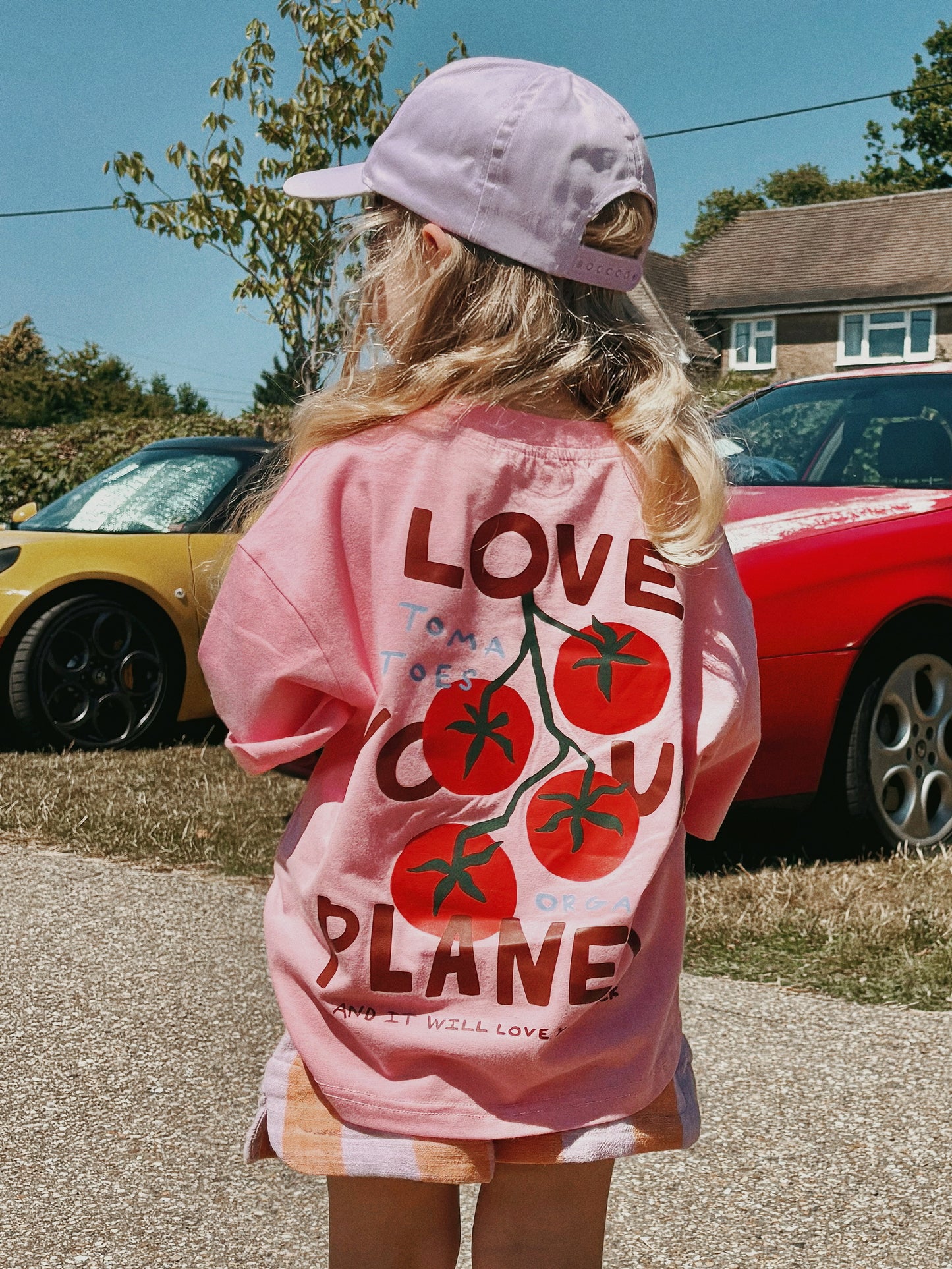 Pink Oversized Children's Graphic T-shirt | Love Your Planet