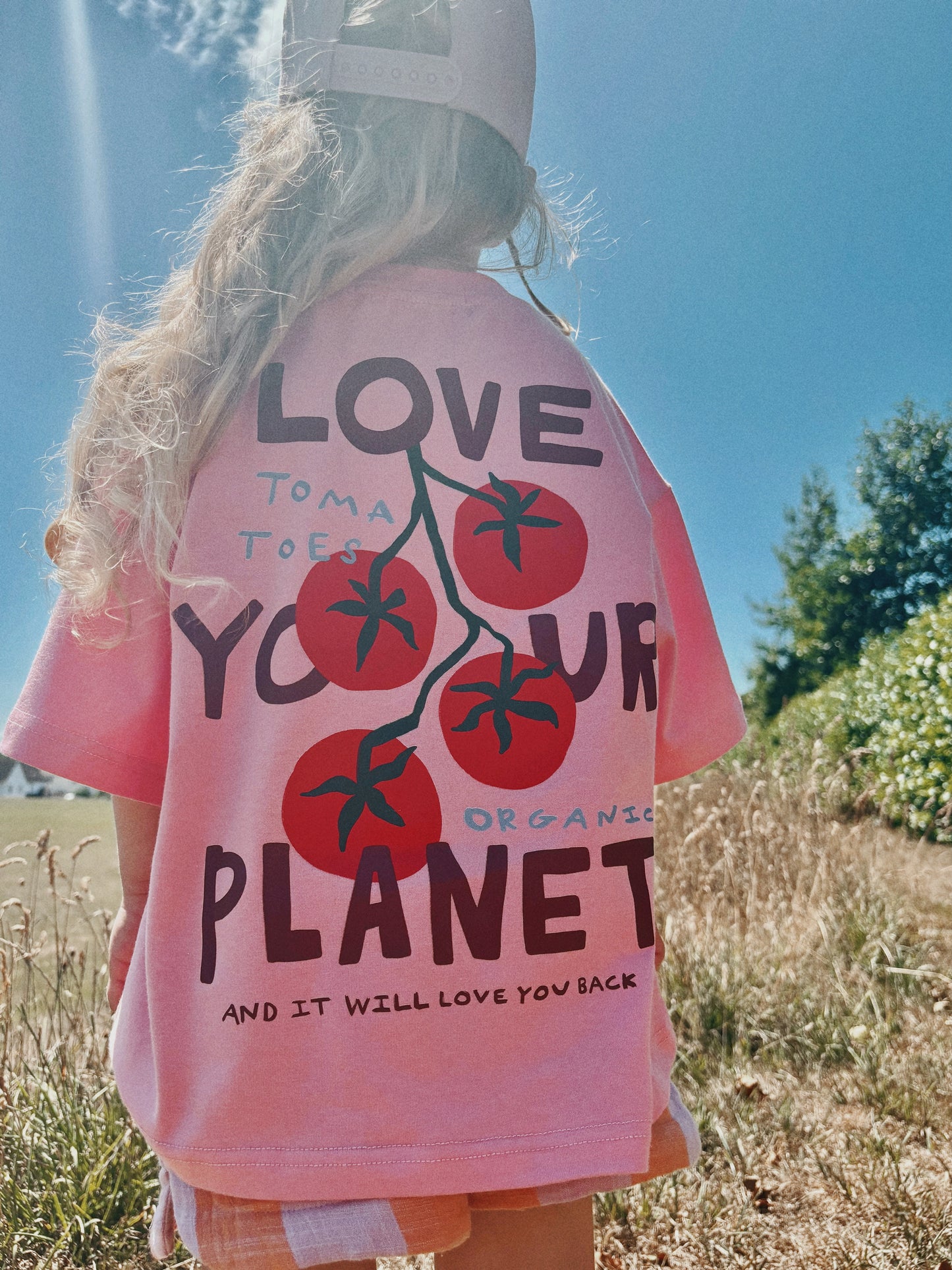 Pink Oversized Children's Graphic T-shirt | Love Your Planet