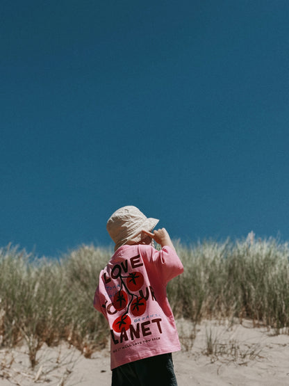 Pink Oversized Children's Graphic T-shirt | Love Your Planet
