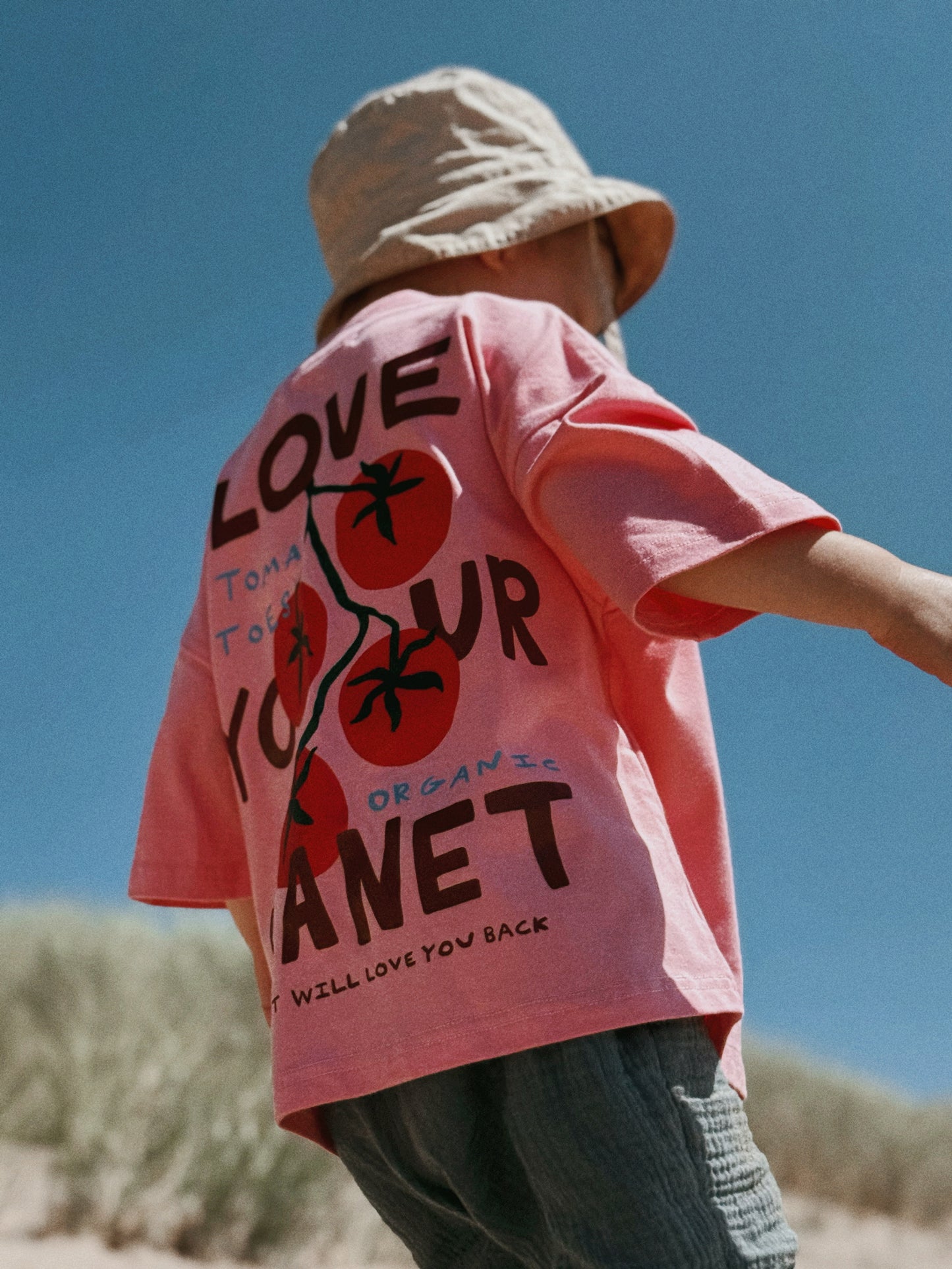 Pink Oversized Children's Graphic T-shirt | Love Your Planet