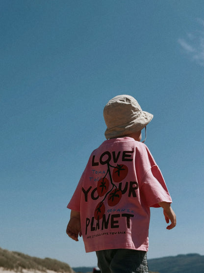 Pink Oversized Children's Graphic T-shirt | Love Your Planet