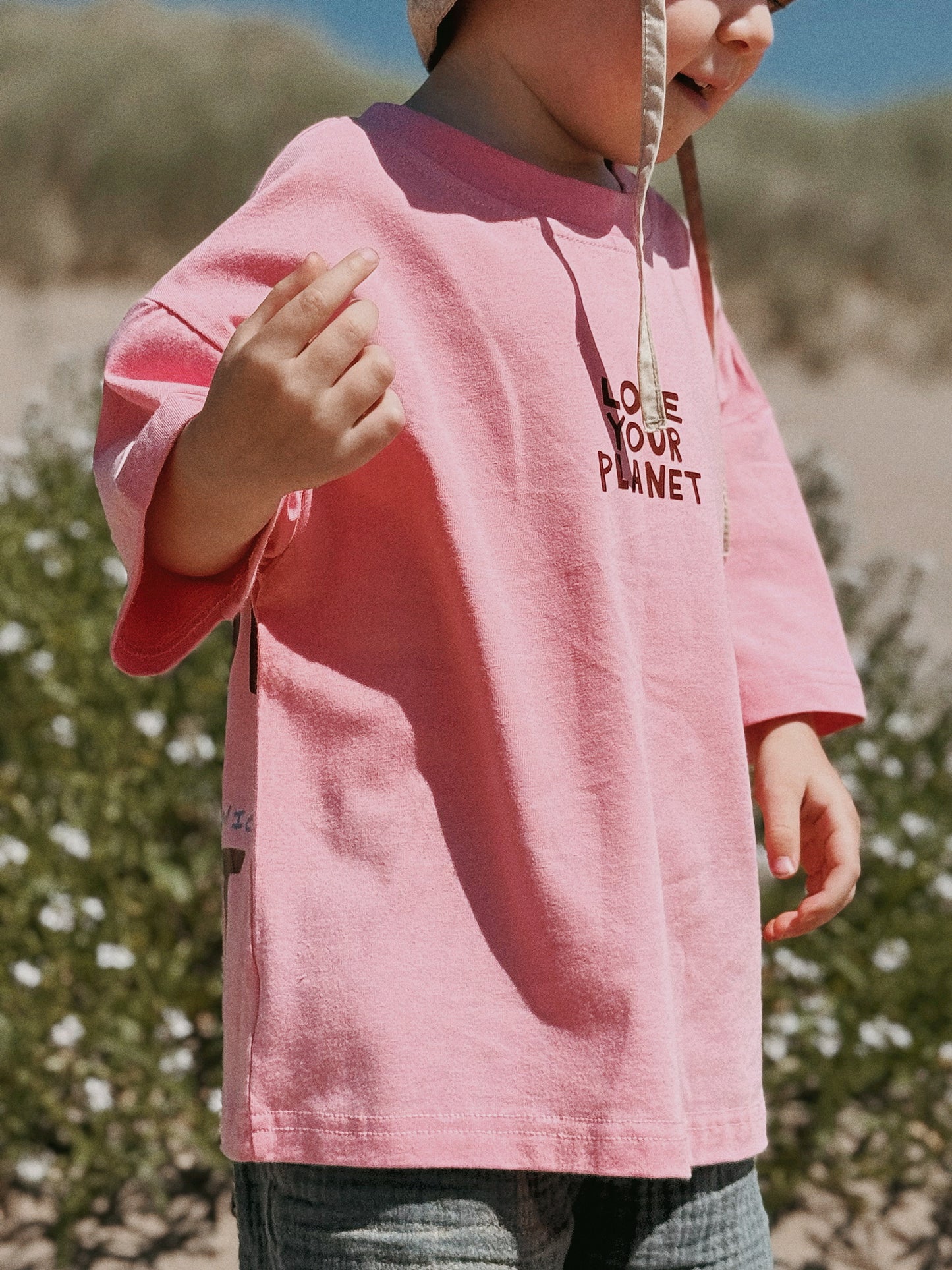 Pink Oversized Children's Graphic T-shirt | Love Your Planet