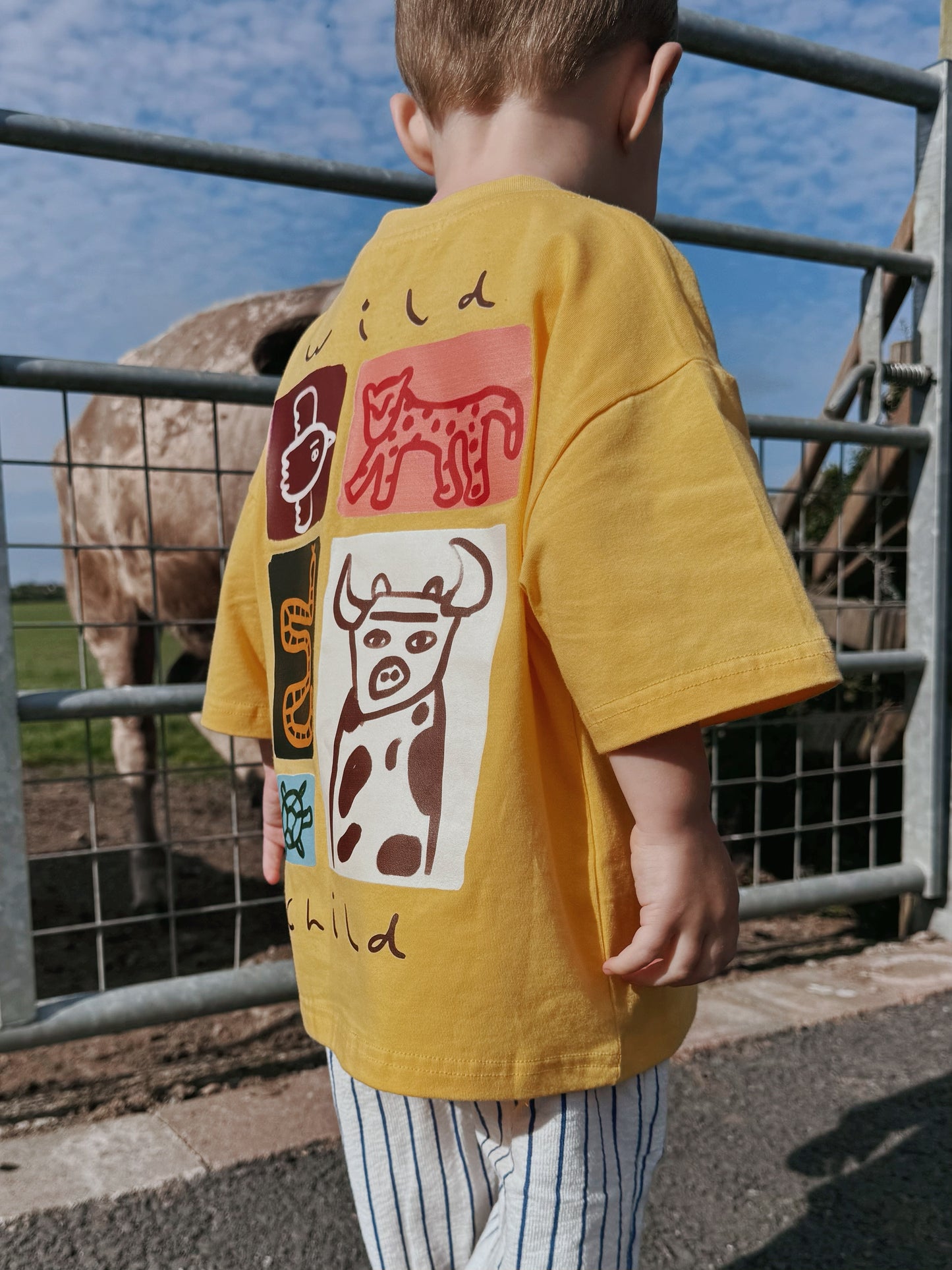 Yellow Oversized Children's Graphic T-shirt | Wild Child