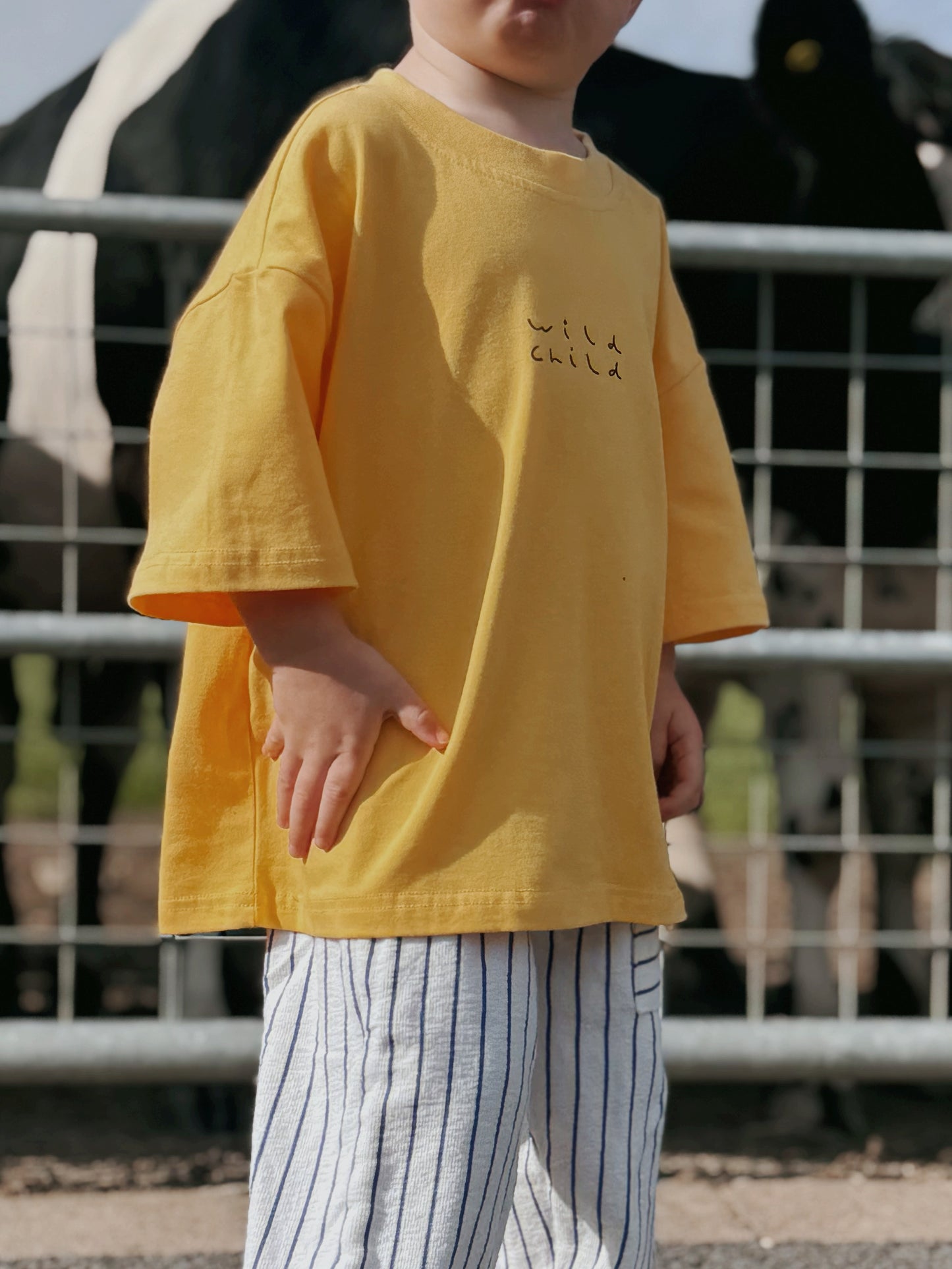 Yellow Oversized Children's Graphic T-shirt | Wild Child