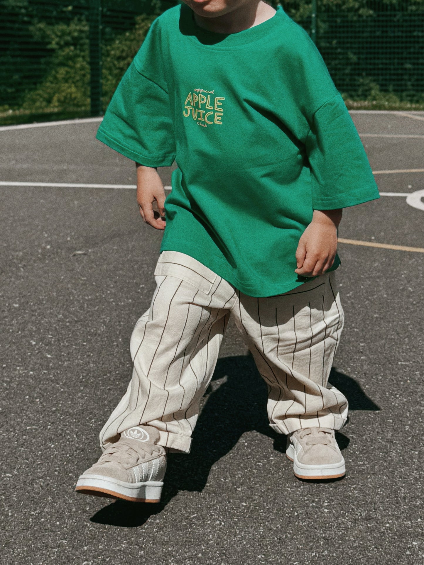 Green Oversized Children's Graphic T-shirt | Apple Juice