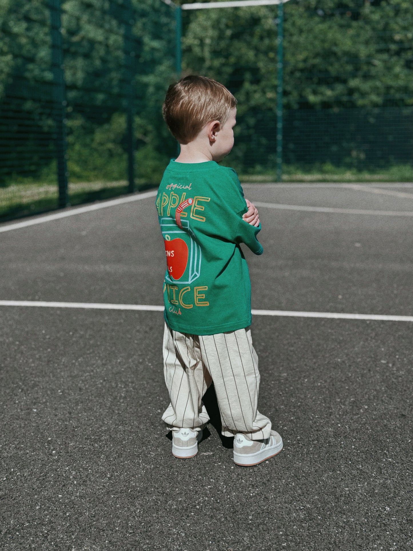 Green Oversized Children's Graphic T-shirt | Apple Juice