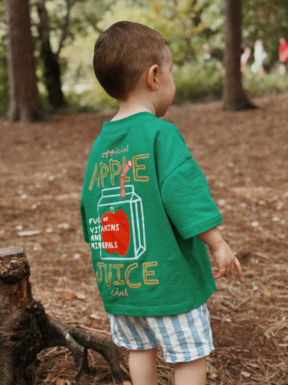 Green Oversized Children's Graphic T-shirt | Apple Juice