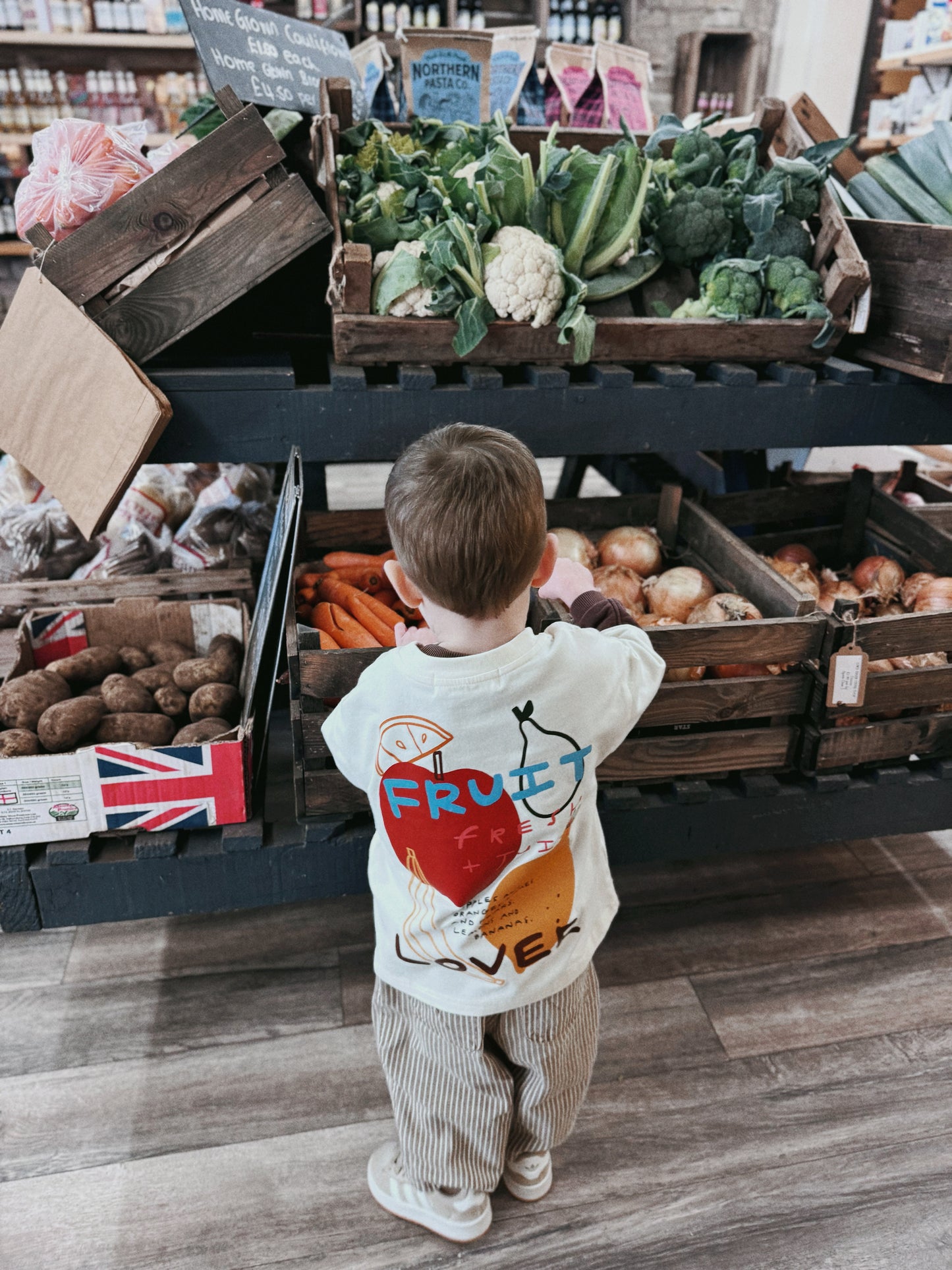 Ivory Oversized Children's Graphic T-shirt | Fruit Lover