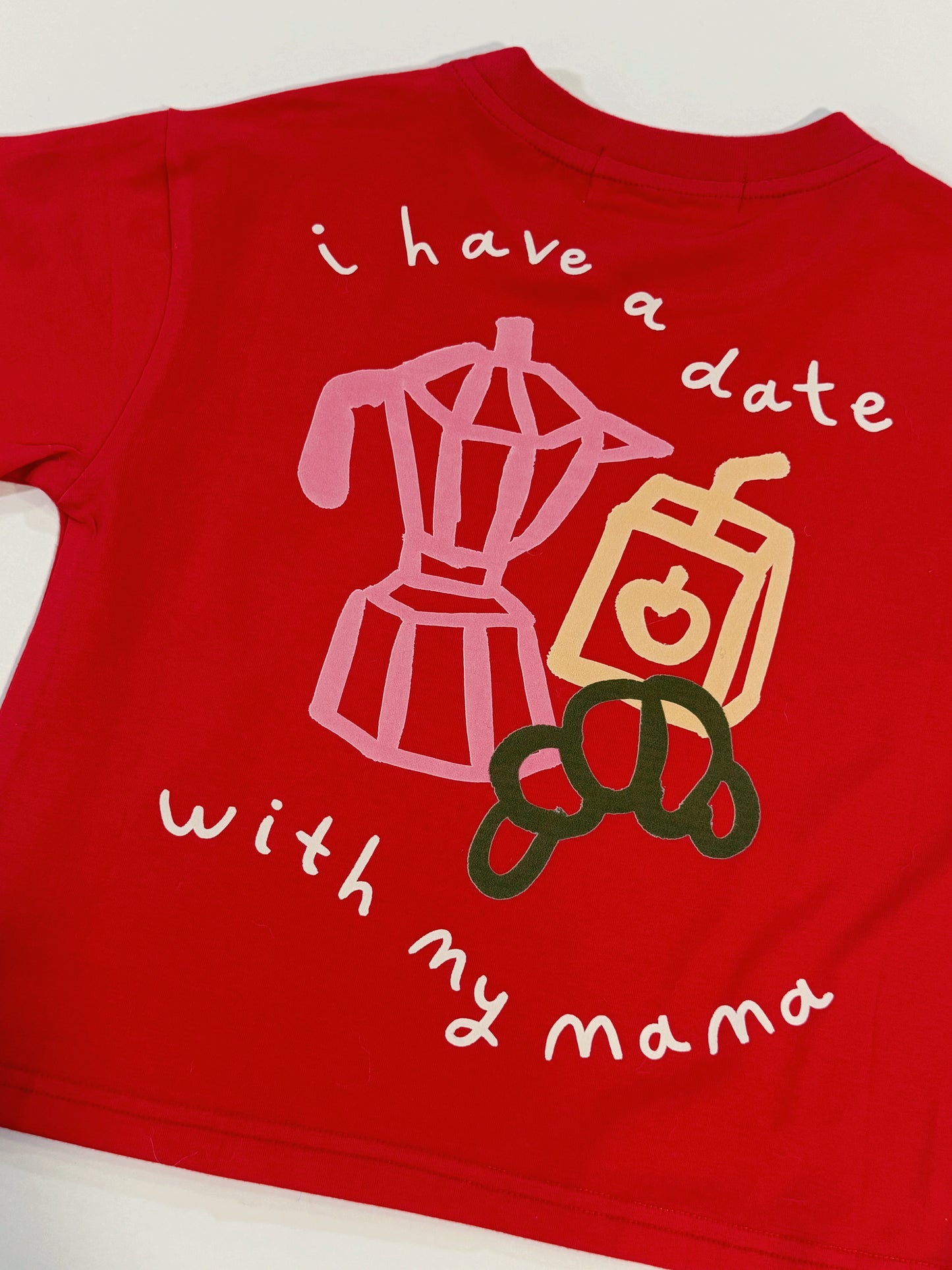 I Have A Date With Mama | Valentines Oversized Children's Graphic T-shirt