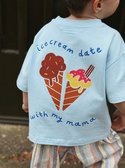 Ice Cream Date With Mama | Children's Graphic T-shirt