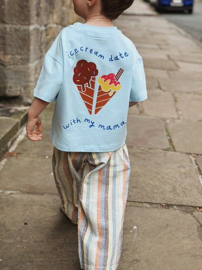 Ice Cream Date With Mama | Children's Graphic T-shirt