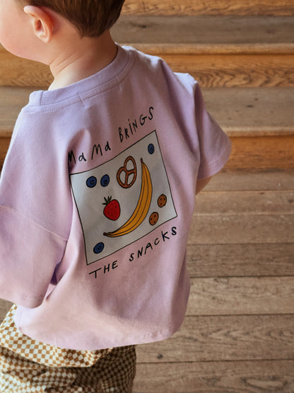 Mama Brings Snacks, I Bring Drama | Children's Graphic T-shirt