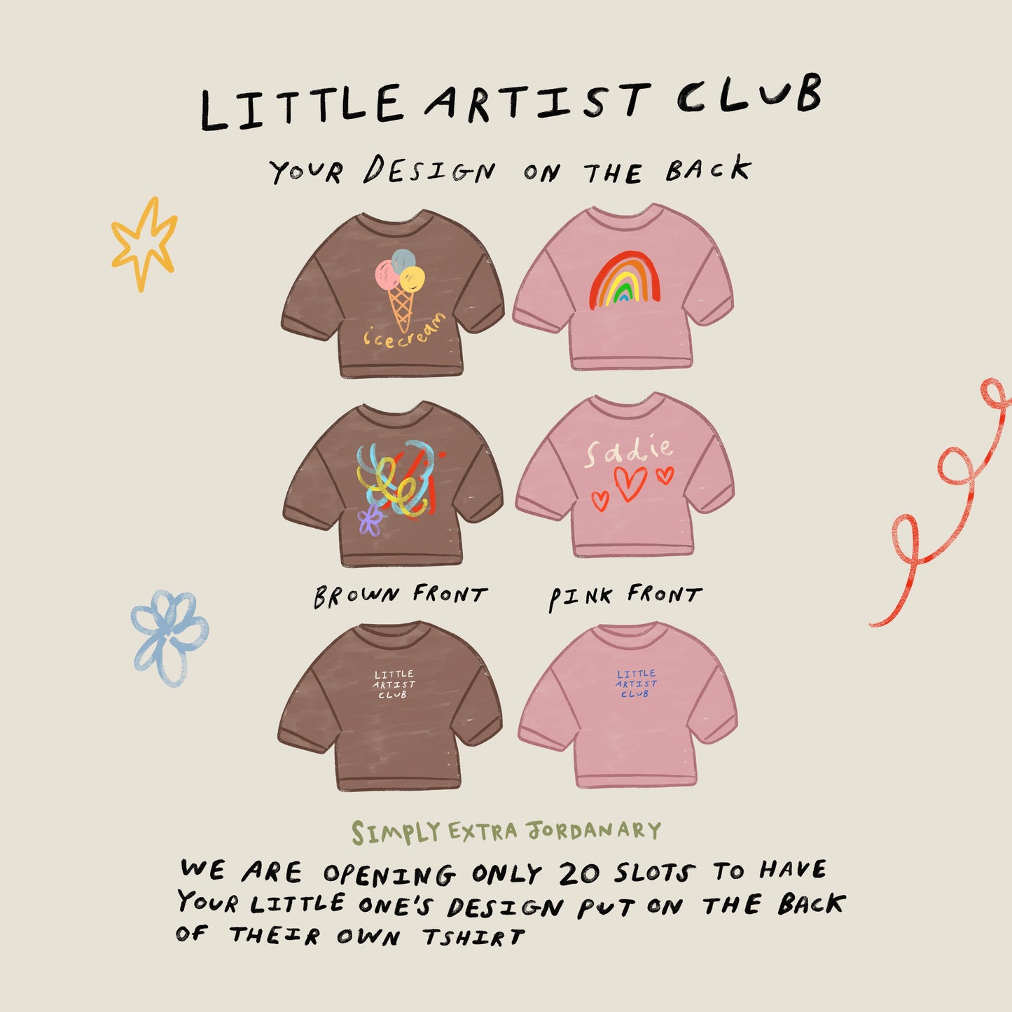 COMING 07.08.26 | Little Artist Club | Design Your Own Children's Graphic T-shirt