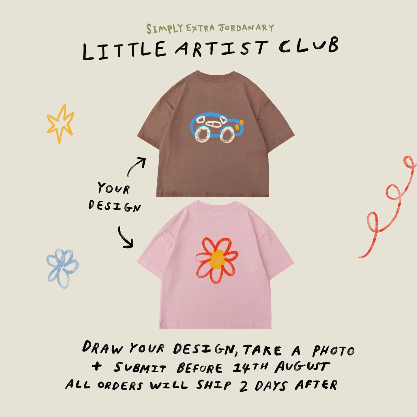 COMING 07.08.26 | Little Artist Club | Design Your Own Children's Graphic T-shirt