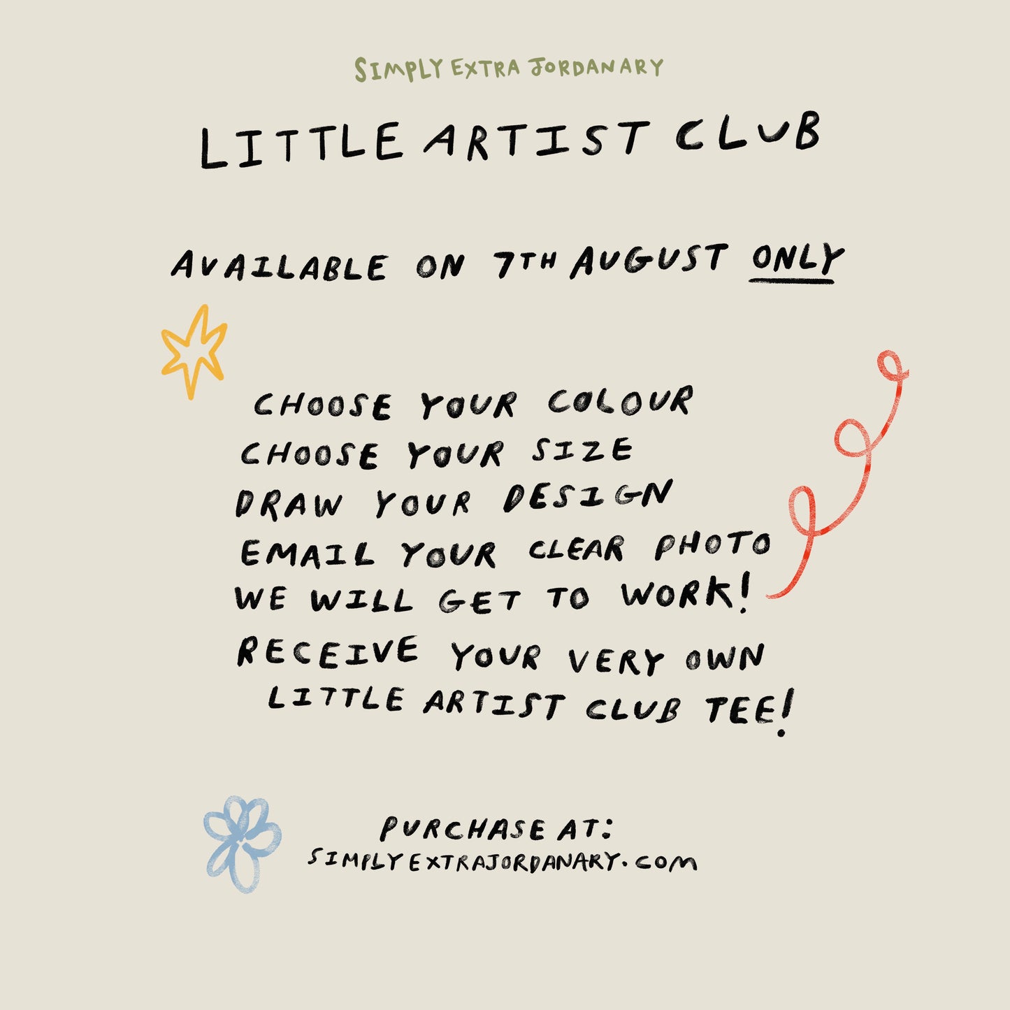 COMING 07.08.26 | Little Artist Club | Design Your Own Children's Graphic T-shirt