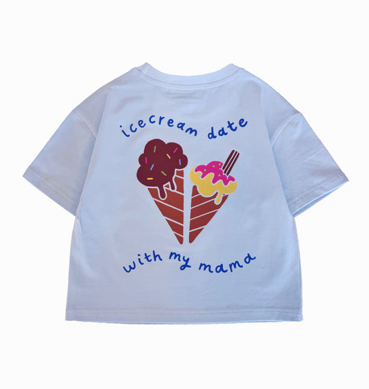 Ice Cream Date With Mama | Children's Graphic T-shirt