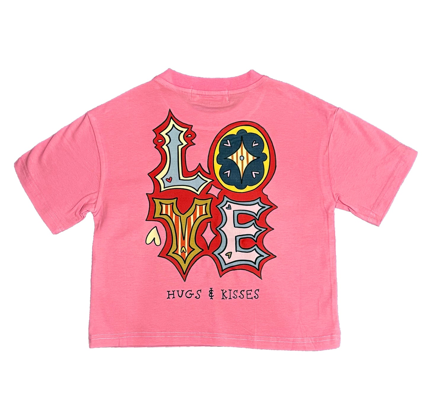Hugs & Kisses | Valentines Oversized Children's Graphic T-shirt